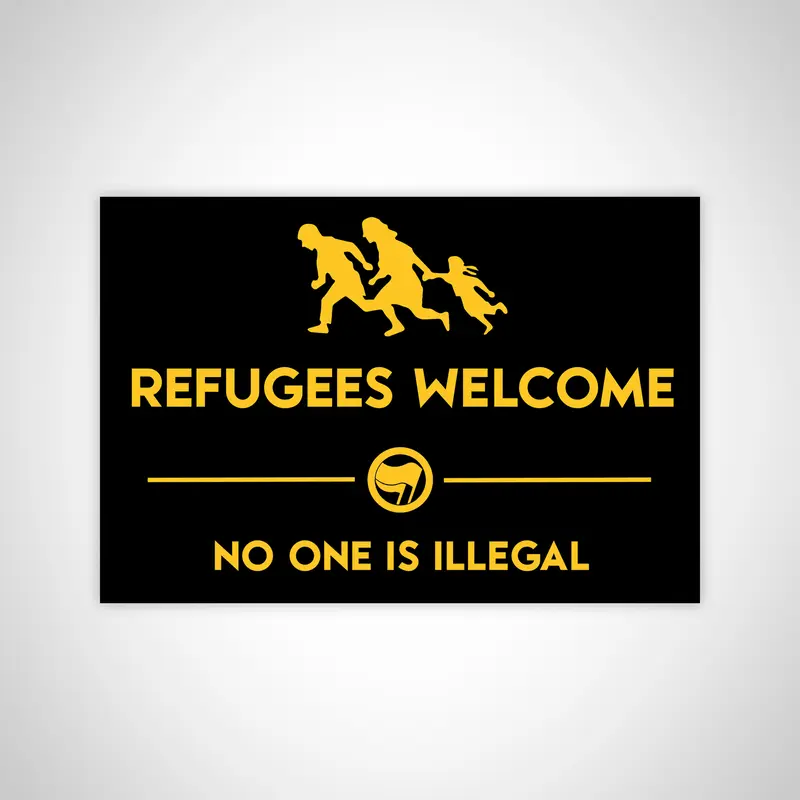 100 stickers « Refugees Welcome »