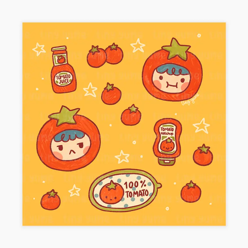 100% tomato print #PR032