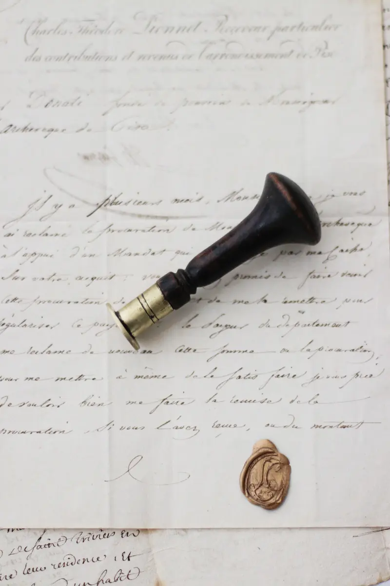 18th Century Monogram Wax Seal