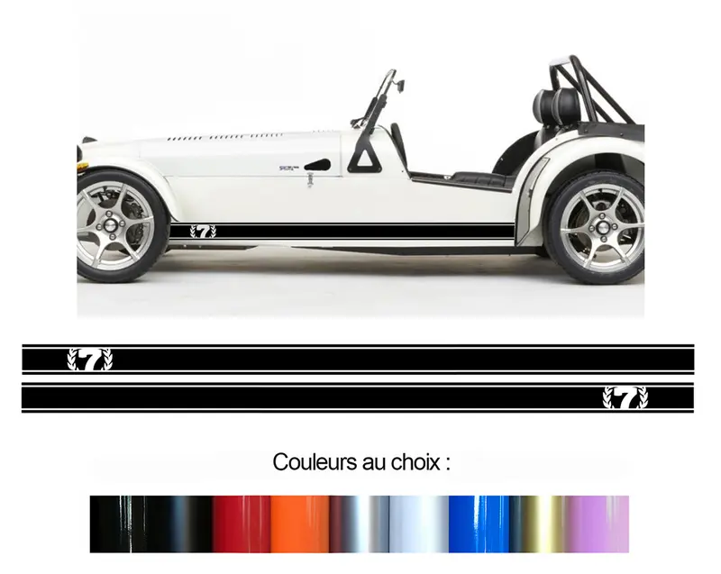 2 X BANDES BAS DE CAISSE - LOTUS SEVEN CATERHAM - Ref