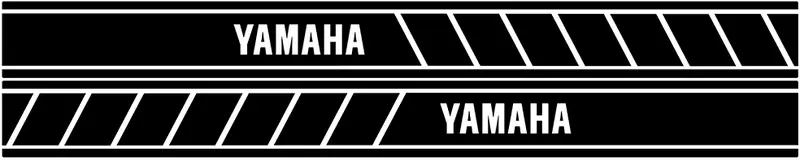 2 X STICKER BANDES YAMAHA NOIRES - YA048A