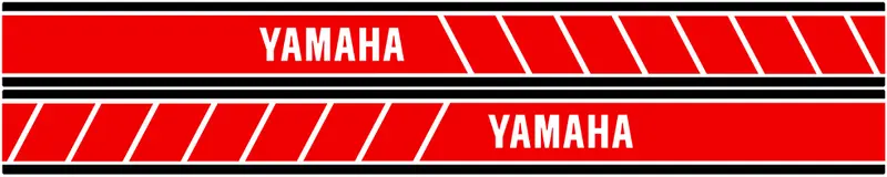 2 X STICKER BANDES YAMAHA ROUGES - YA056A