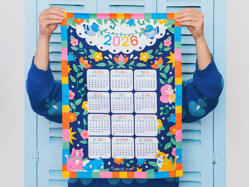 2026 Calendar Tea Towel