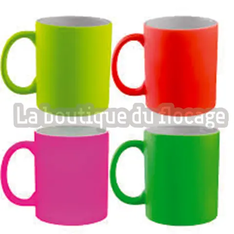 6 Mugs Fluorescents Sublimation (dia 9cm 11oz)