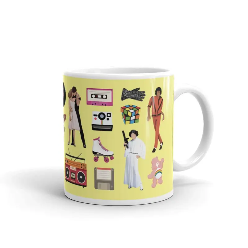 Acceptable in the 80's Mug (Yellow)