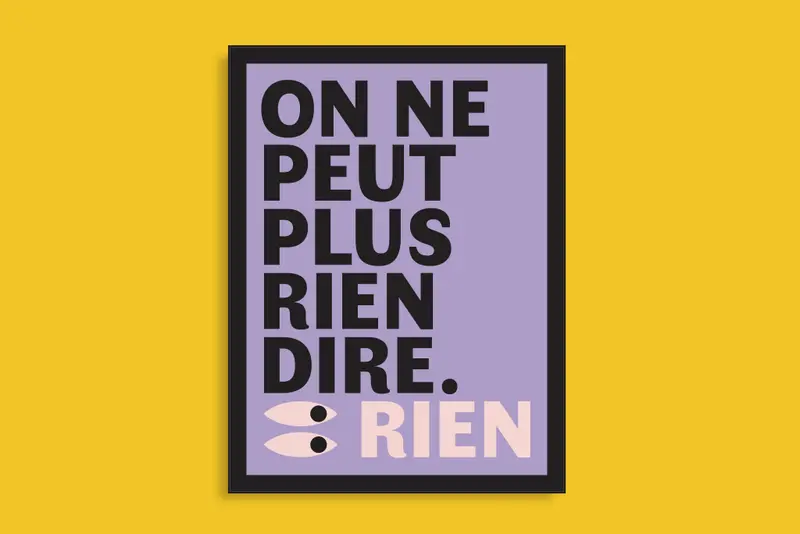 Affiche A3 On ne peut plus rien dire