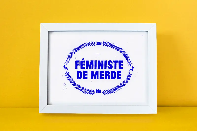 Affiche A4 Féministe de merde