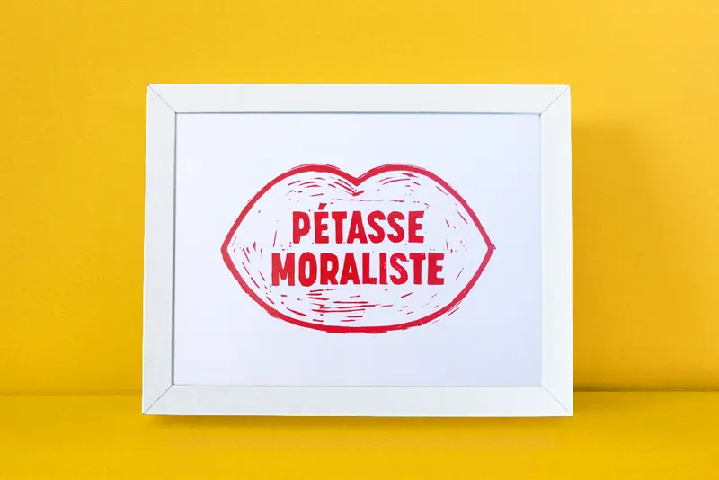 Affiche A4 pétasse moraliste