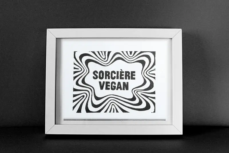 Affiche A4 Sorcière Vegan