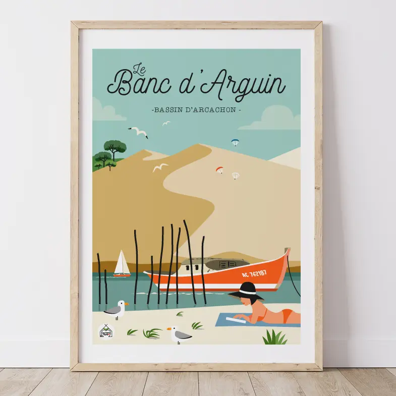 Affiche ARCACHON - Le Banc d'Arguin