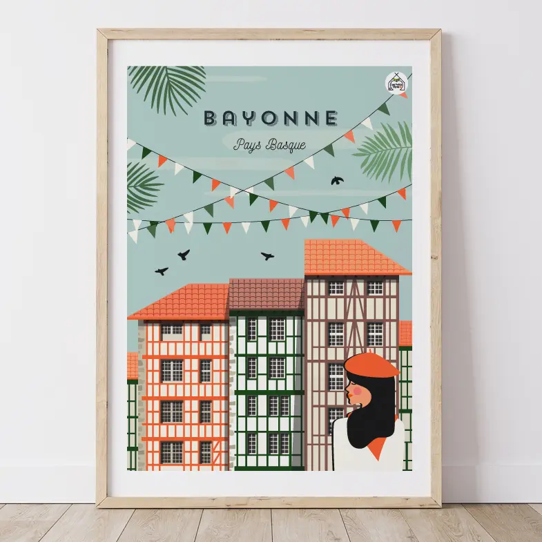 Affiche BAYONNE - Pays Basque