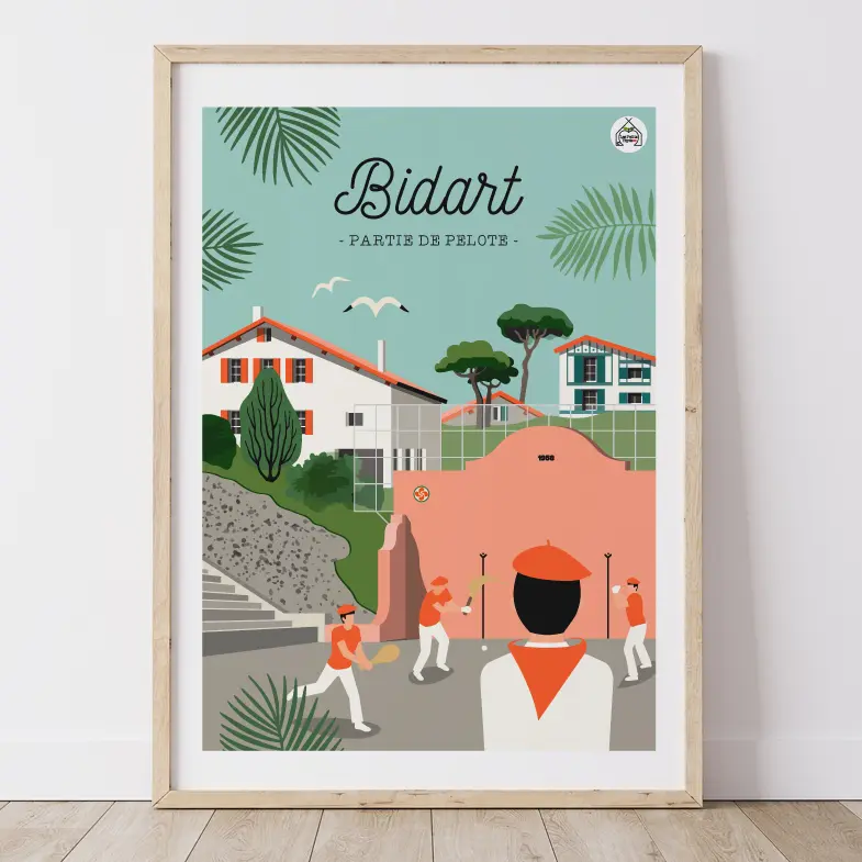 Affiche BIDART - Partie de Pelote