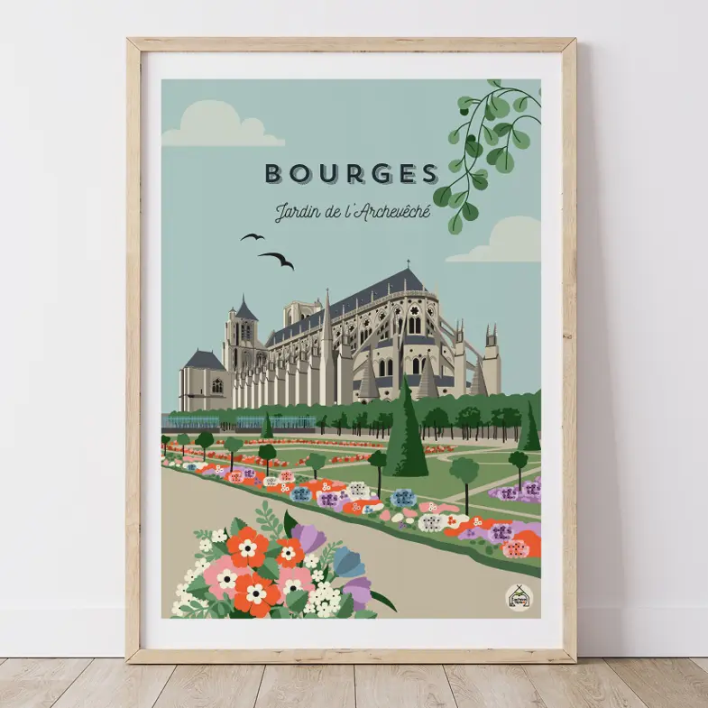 Affiche BOURGES - Le Jardin de l'Archevêché