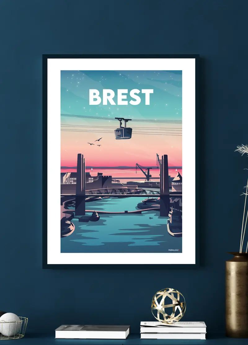 Affiche - Brest (Vue sur la Penfeld)