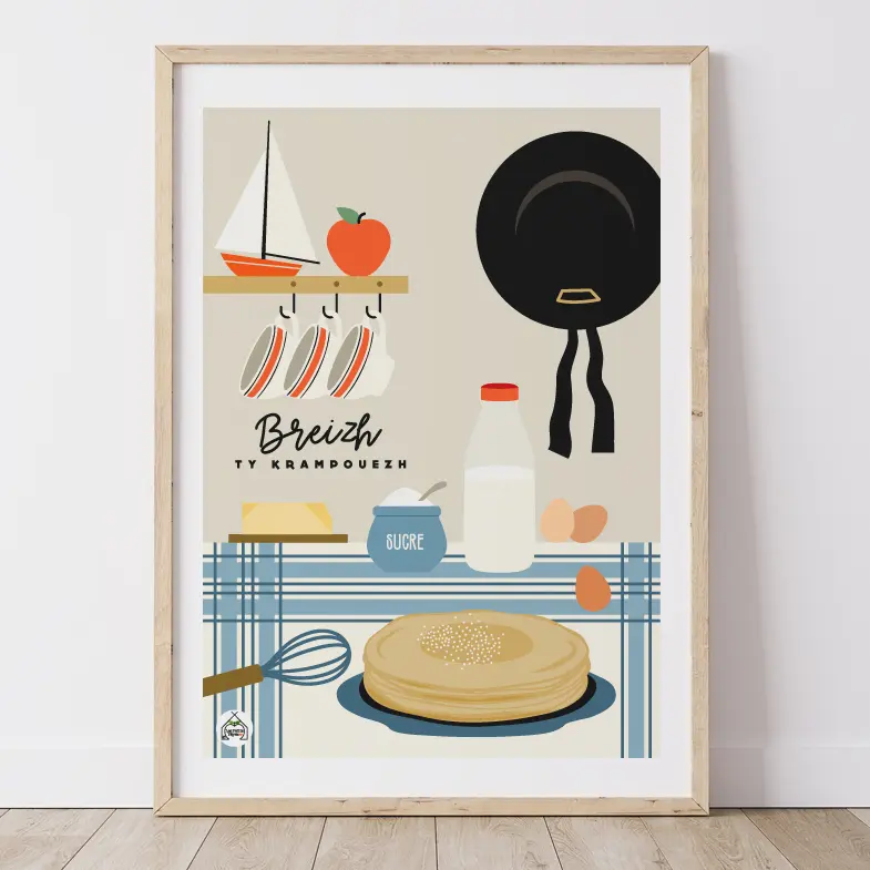 Affiche BRETAGNE FOREVER - Les galettes bretonnes