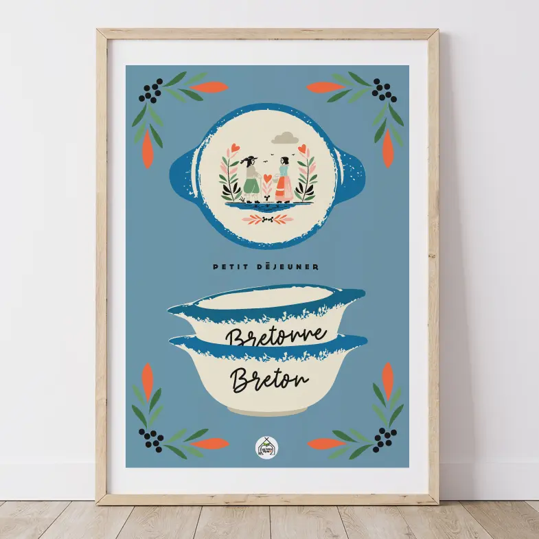 Affiche BRETAGNE FOREVER - Petit Déjeuner Breton