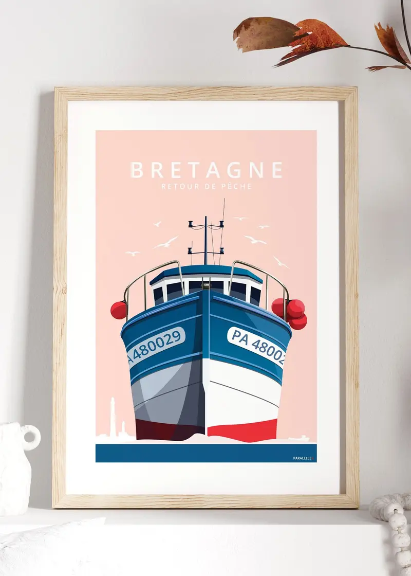 Affiche - Bretagne (Retour de pêche)