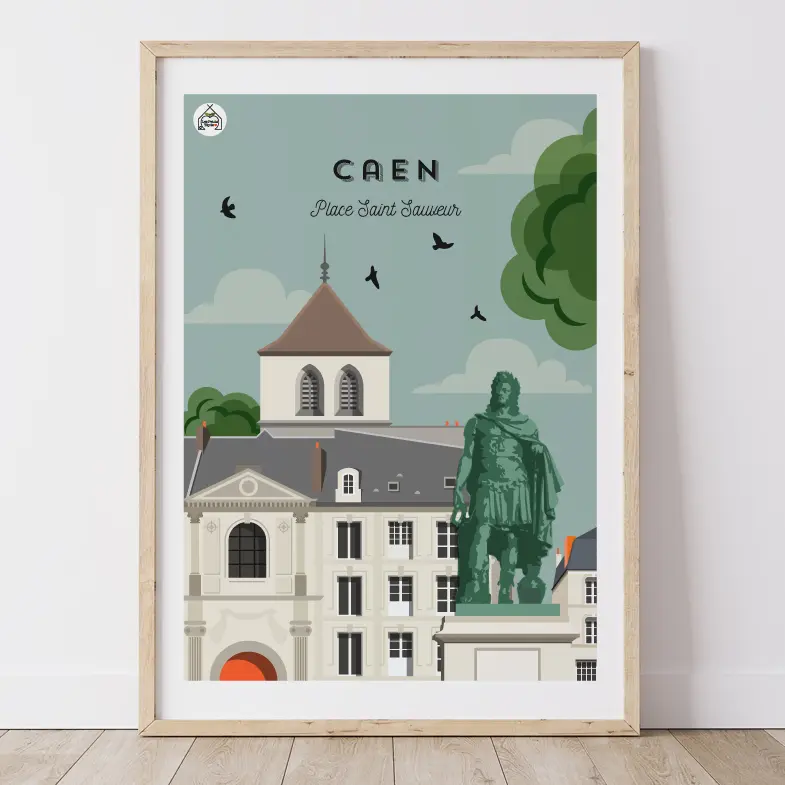 Affiche CAEN - Place Saint-Sauveur