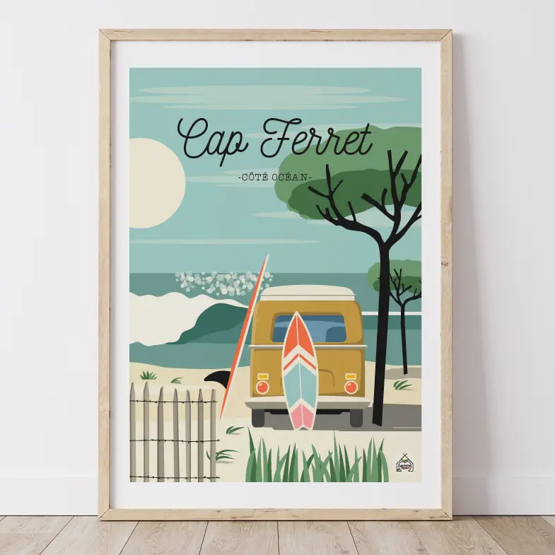 Affiche CAP FERRET - Côté Océan