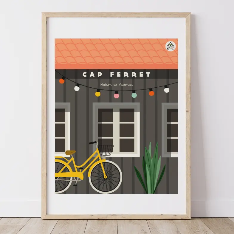 Affiche Cap Ferret - maison de vacances