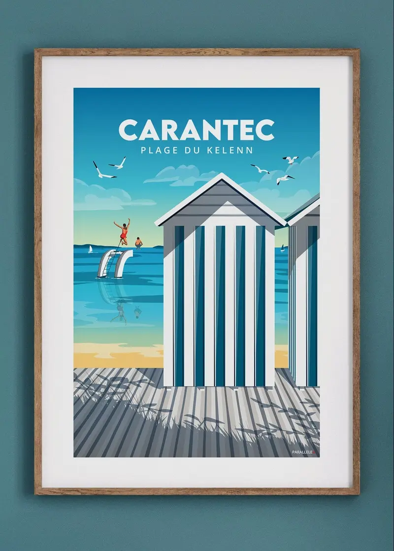 Affiche - Carantec (Plage du Kelenn)