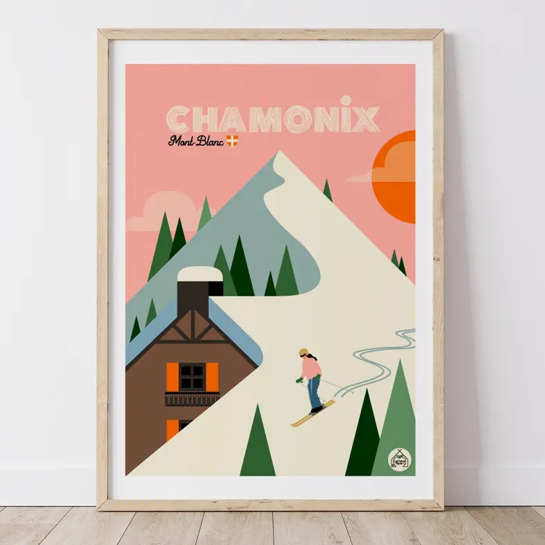 Affiche CHAMONIX - Mont-Blanc