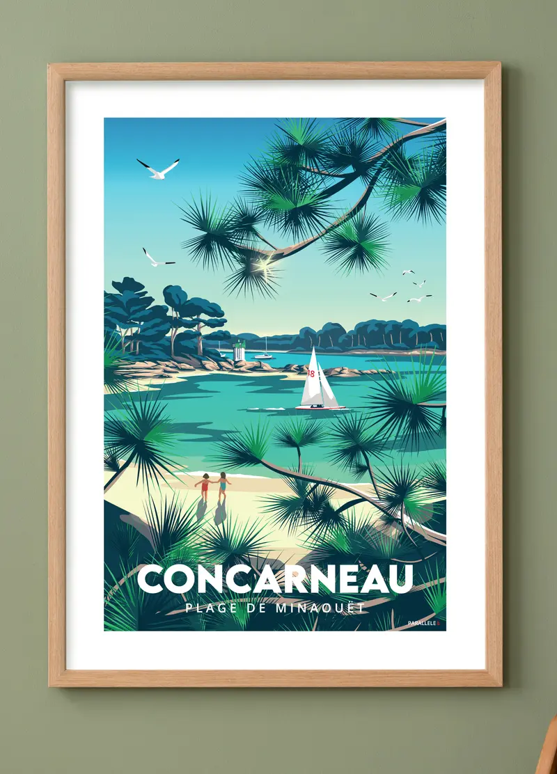 Affiche - Concarneau (Plage de Minaouët)