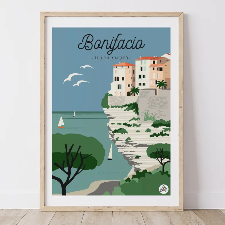 Affiche CORSE - Bonifacio