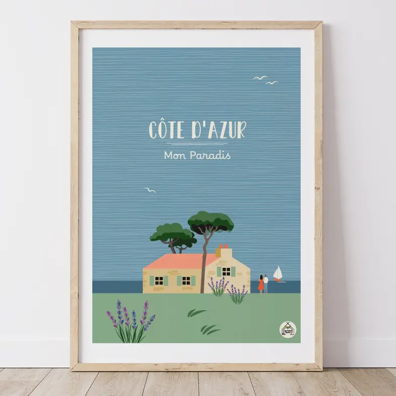 Affiche CÔTE D'AZUR - Mon Paradis