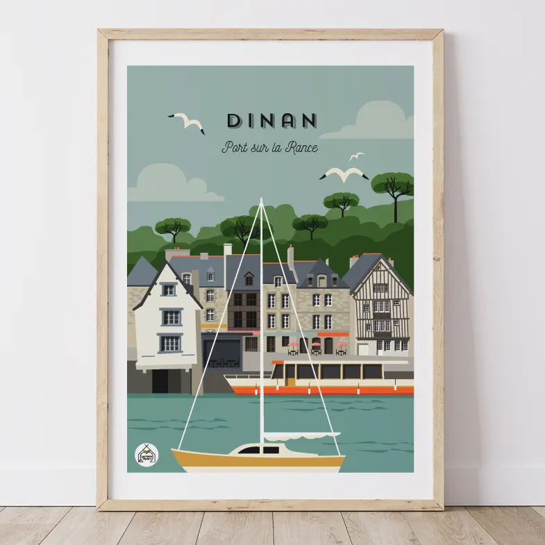 Affiche DINAN - Port sur La Rance