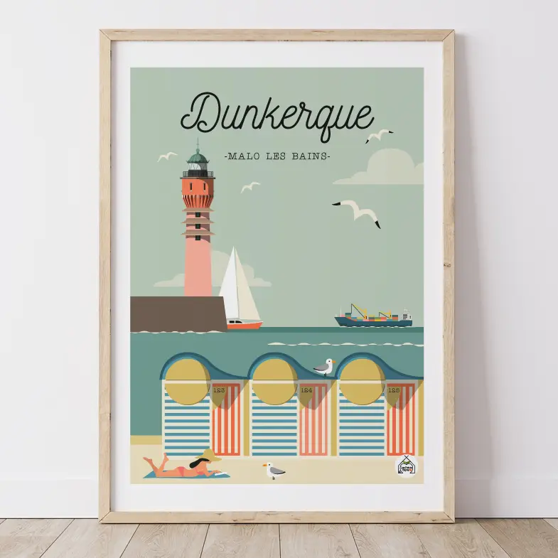 Affiche DUNKERQUE - Malo Les Bains
