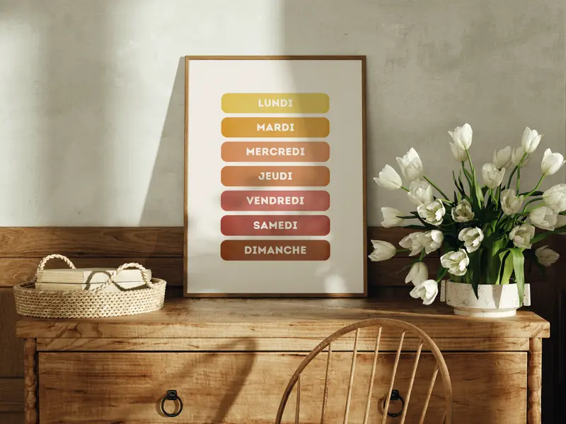 Affiche Educative — Jours de la semaine