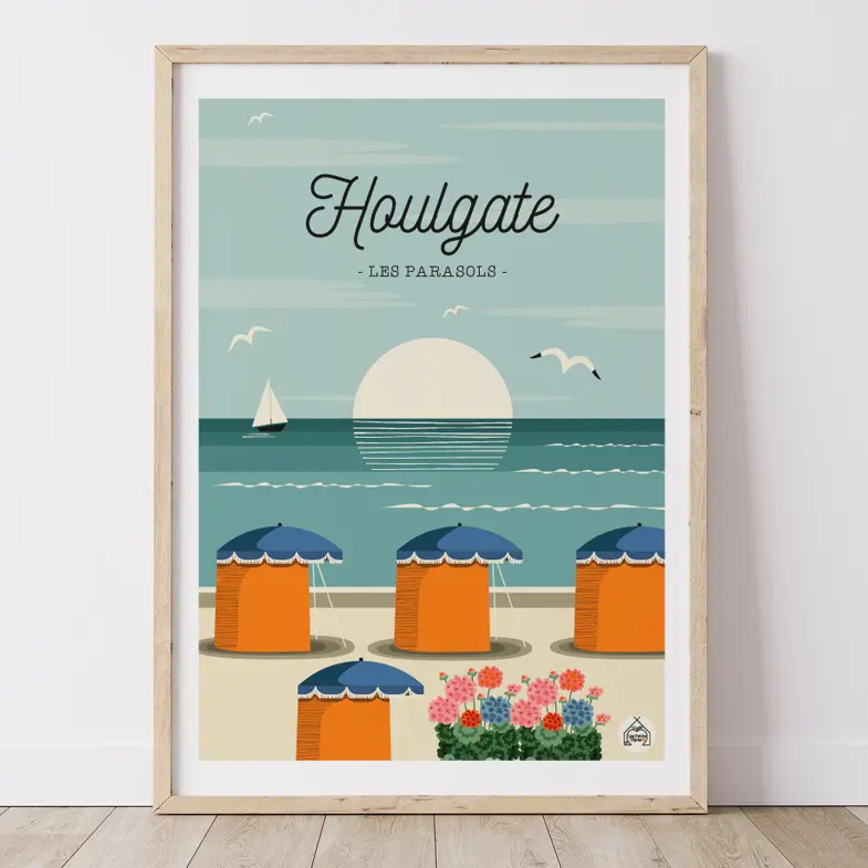 Affiche HOULGATE - Les Parasols