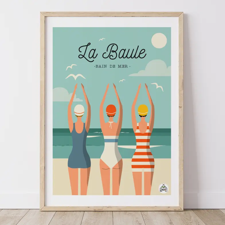 Affiche LA BAULE - Bain de Mer