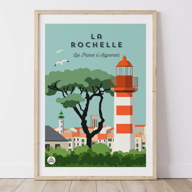 Affiche LA ROCHELLE - Les Phares d'Alignement