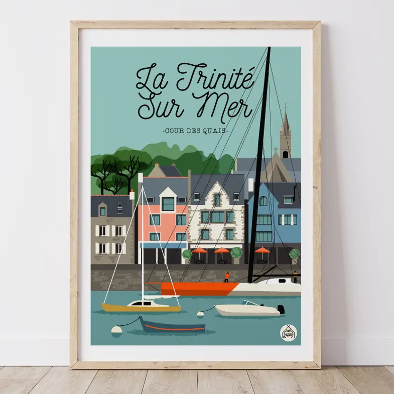 Affiche LA TRINITE SUR MER - Cours des Quais