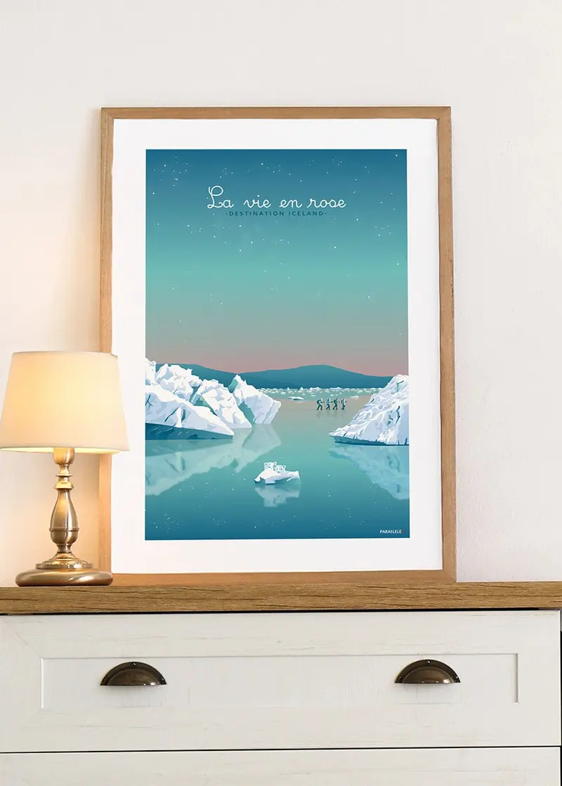 Affiche - La vie... en rose - Destination Iceland