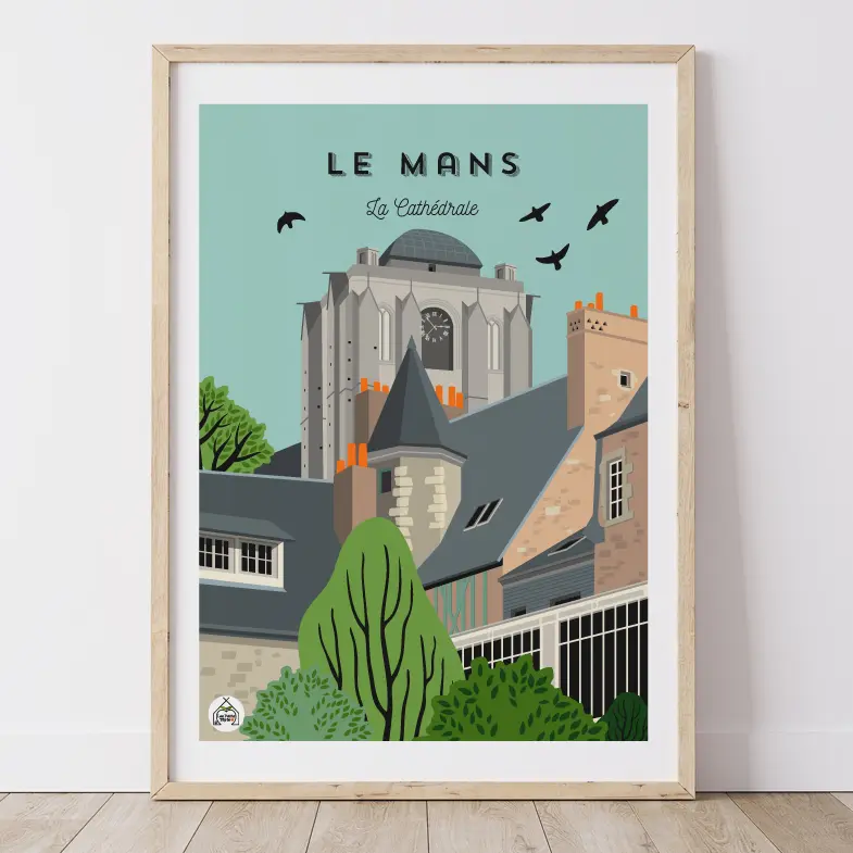 Affiche LE MANS - La Cathédrale