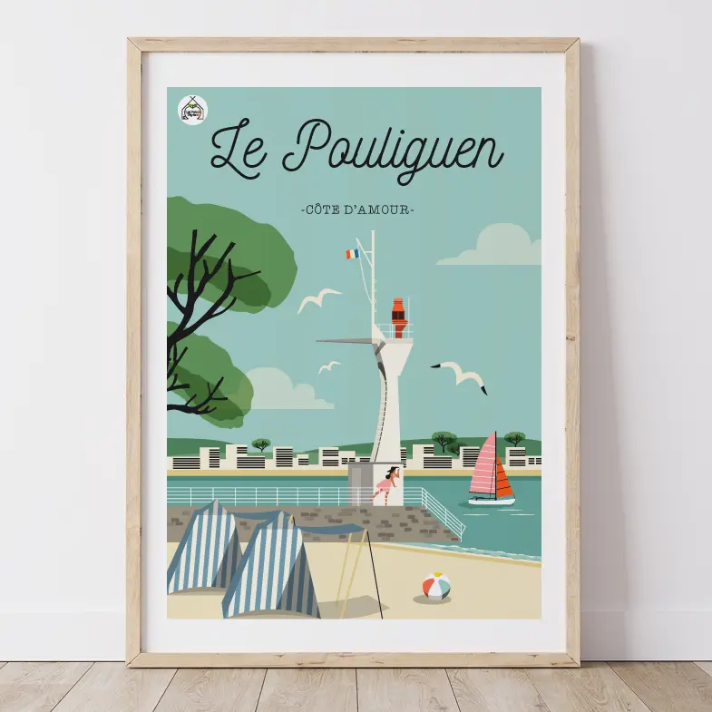 Affiche LE POULIGUEN - Côte d'Amour