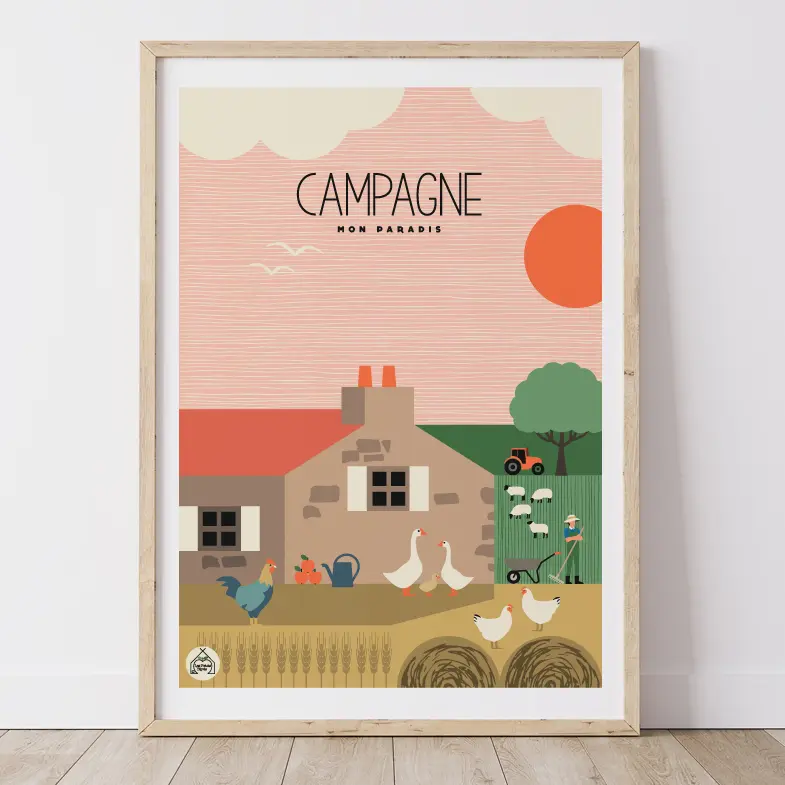 Affiche Maison Française - Campagne