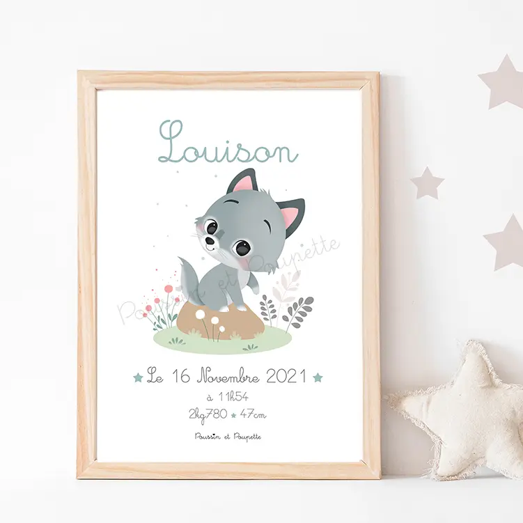 AFFICHE - NAISSANCE LOUP