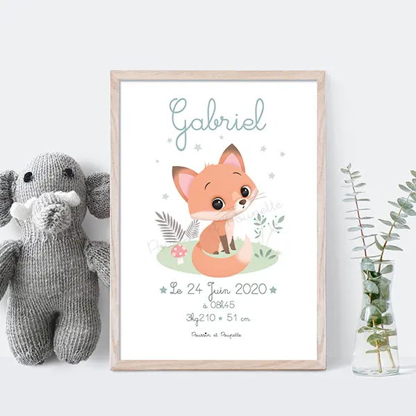 AFFICHE - NAISSANCE RENARD