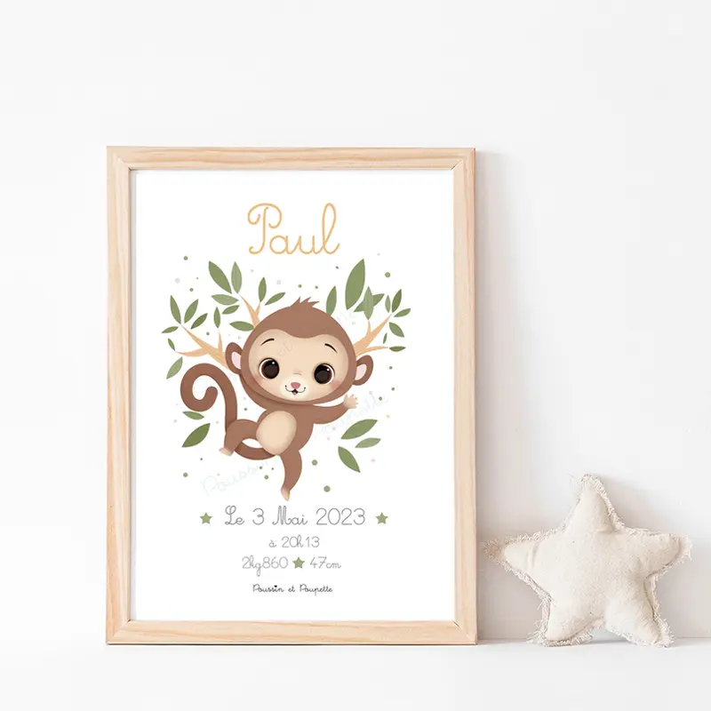 AFFICHE - NAISSANCE SINGE