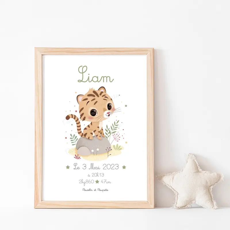 AFFICHE - NAISSANCE TIGRE