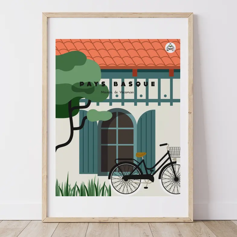 Affiche Pays Basque - maison de vacances