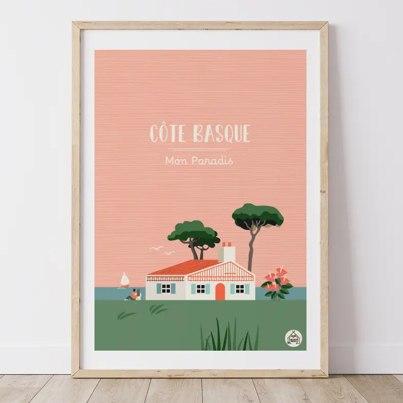Affiche PAYS BASQUE - Mon Paradis