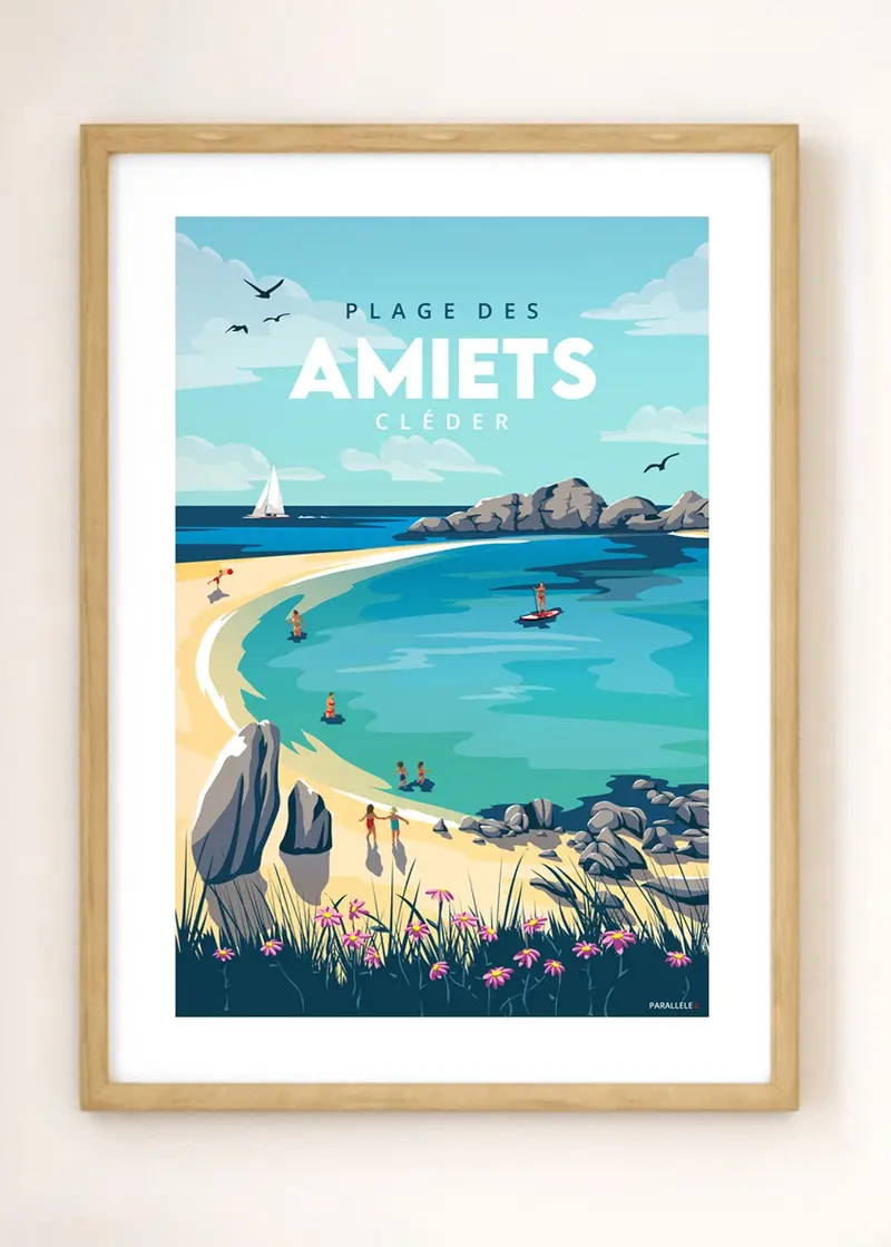 Affiche - Plage des Amiets (Cléder)