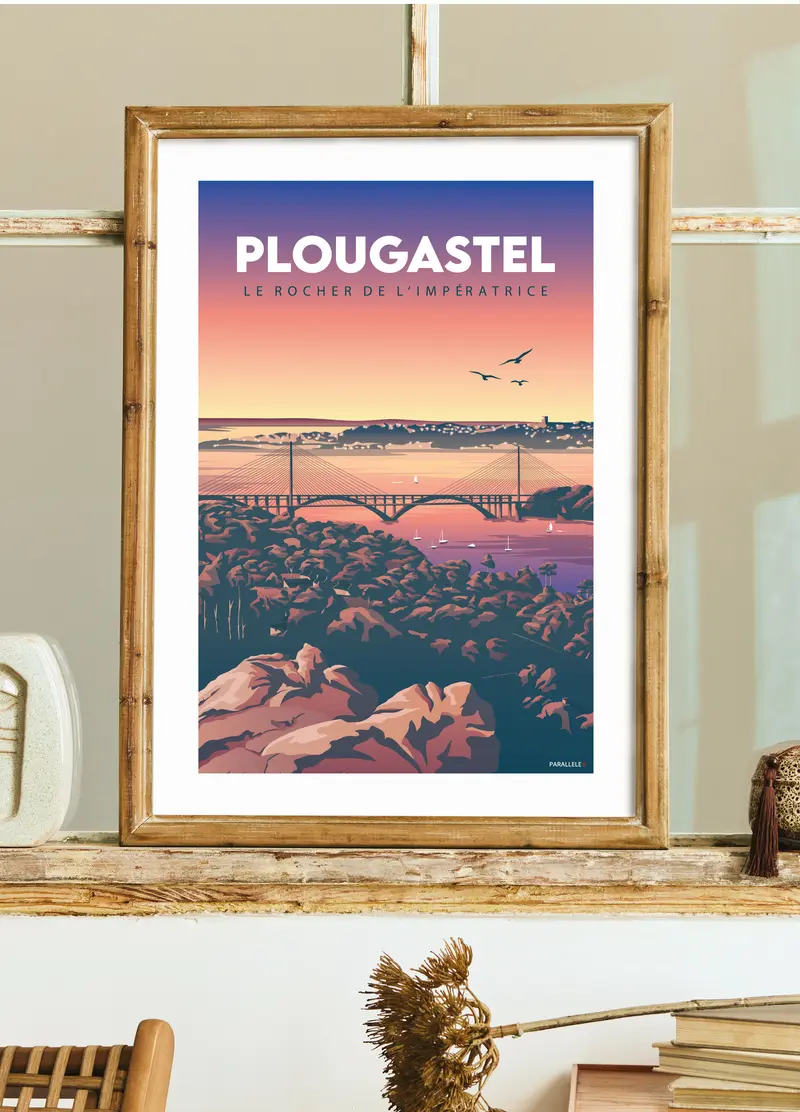 Affiche - Plougastel (Le Rocher de l'Impératrice)