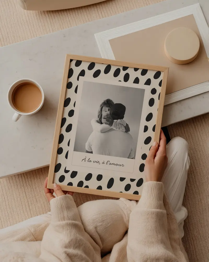 Affiche Polaroïd — Thème Pois
