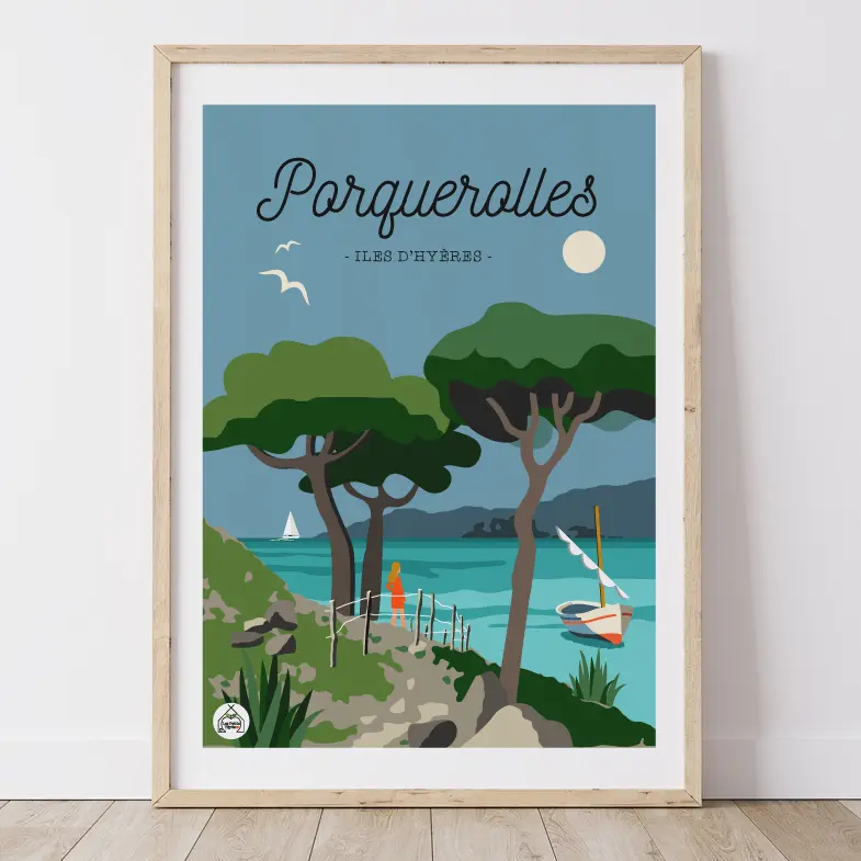 Affiche PORQUEROLLES - Iles d'Hyères
